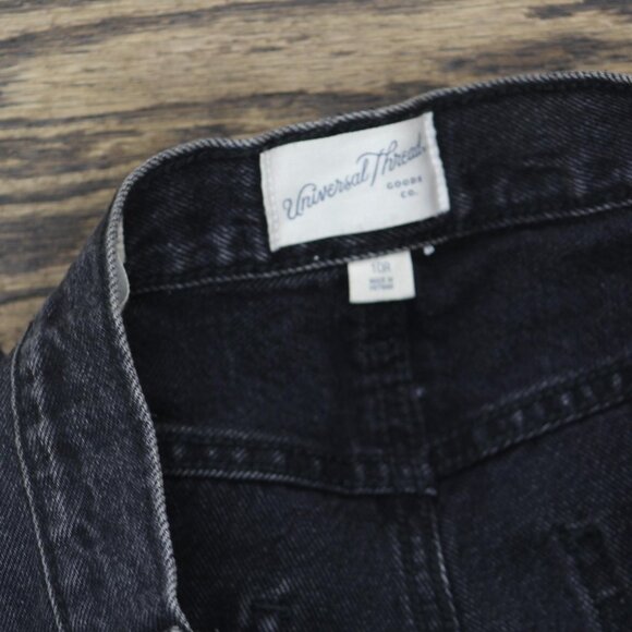 NEW Universal Thread Womens Mid-Rise 90's Baggy Jeans 88274708 Black 10 - Picture 6 of 8